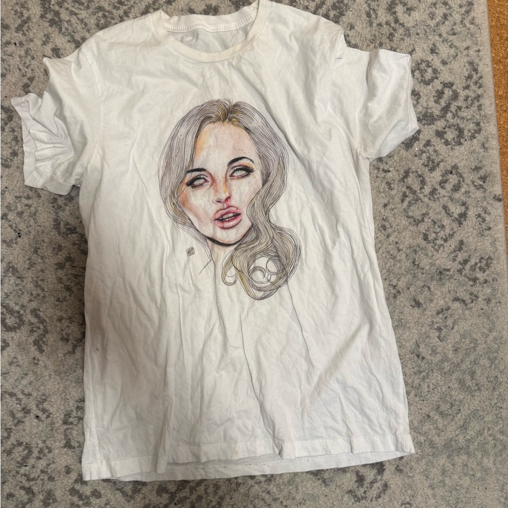 Society 6 White Graphic Tee